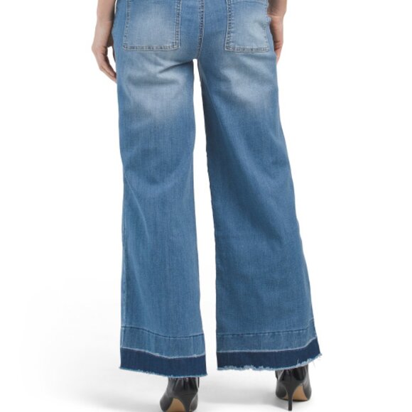 NEW 1822 DENIM Tamar Wide Leg Jeans With Released Cuffs Medium Wash wome… - Picture 4 of 7